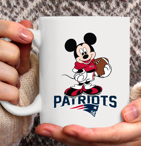 NFL Football New England Patriots Cheerful Mickey Mouse Shirt Ceramic Mug 15oz 2