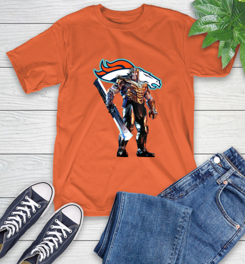 NFL Thanos Gauntlet Avengers Endgame Football Denver Broncos T-Shirt 5