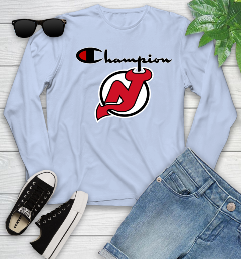 NHL Hockey New Jersey Devils Champion Shirt Youth Long Sleeve 6