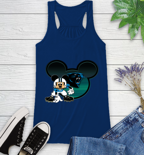 NFL Carolina Panthers Mickey Mouse Disney Football T Shirt Racerback Tank 9