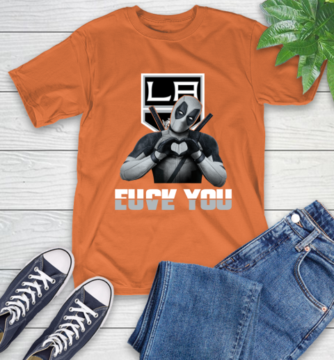 NHL Los Angeles Kings Deadpool Love You Fuck You Hockey Sports T-Shirt 4
