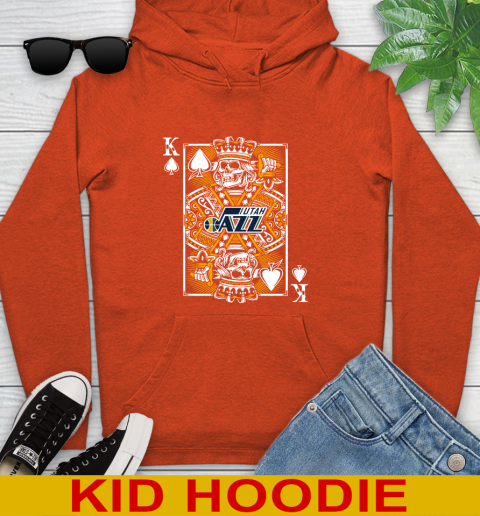 Utah Jazz NBA Basketball The King Of Spades Death Cards Shirt Youth Hoodie - Image 5