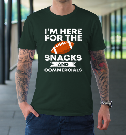 Snacks And Commercials Funny Football Bowl T-Shirt 3