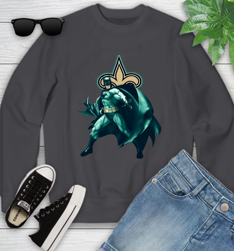 NFL Batman Football Sports New Orleans Saints Youth Sweatshirt 6
