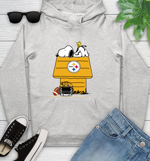 Pittsburgh Steelers NFL Football Snoopy Woodstock The Peanuts Movie Youth Hoodie