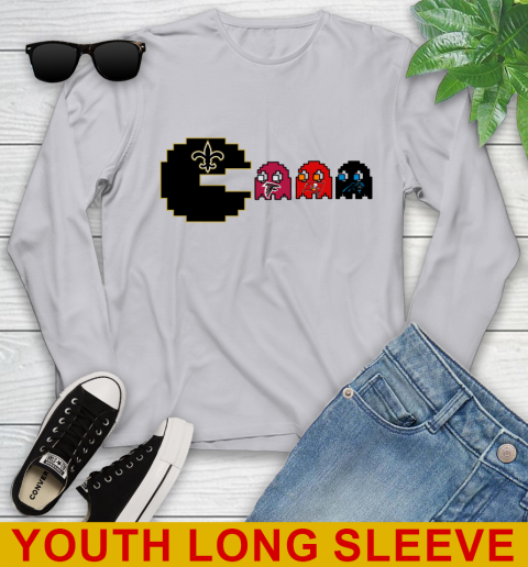 New Orleans Saints NFL Football Pac Man Champion Youth Long Sleeve 6