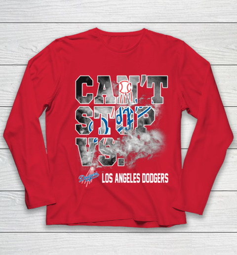 MLB Los Angeles Dodgers Baseball Can't Stop Vs Dodgers Youth Long Sleeve 8