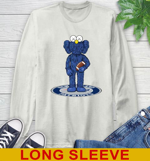 NFL Football New England Patriots Kaws Bff Blue Figure Shirt Long Sleeve T-Shirt 12
