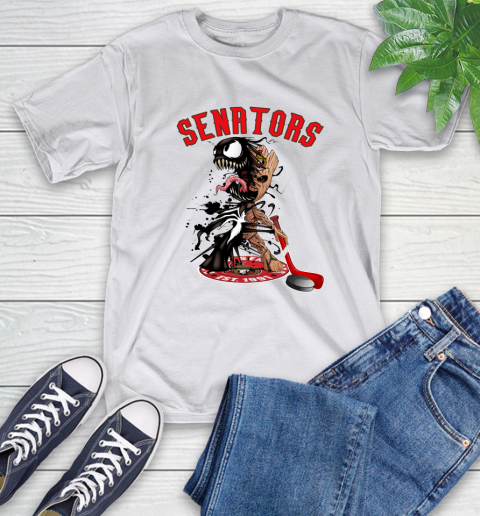 NHL Ottawa Senators Hockey Venom Groot Guardians Of The Galaxy T-Shirt 12