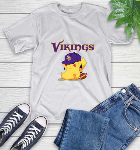 NFL Pikachu Football Sports Minnesota Vikings T-Shirt 12