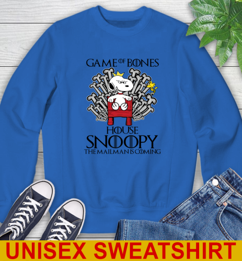 Game of bones house snoopy the mailman is coming tshirt 32