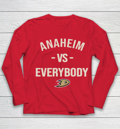 Anaheim Ducks Vs Everybody Youth Long Sleeve 8