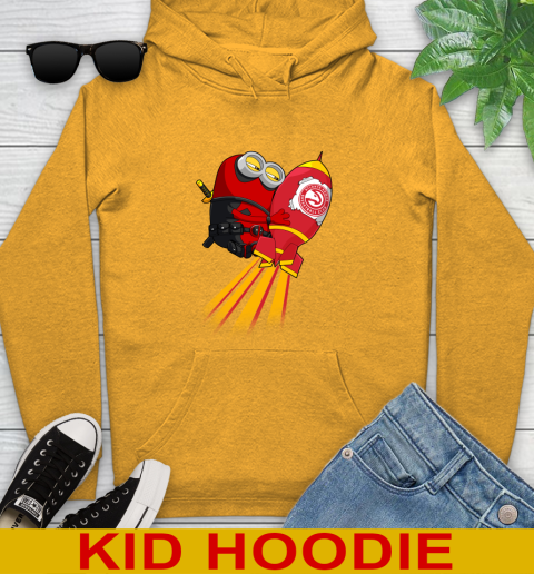 NBA Basketball Atlanta Hawks Deadpool Minion Marvel Shirt Youth Hoodie 2