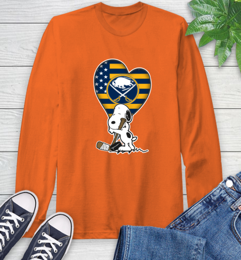 Buffalo Sabres NHL Hockey The Peanuts Movie Adorable Snoopy Long Sleeve T-Shirt 5