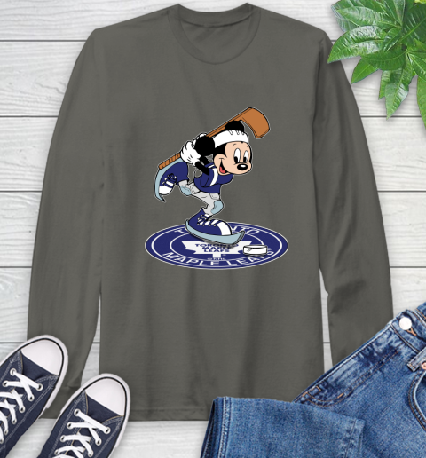 NHL Hockey Toronto Maple Leafs Cheerful Mickey Disney Shirt Long Sleeve T-Shirt 9