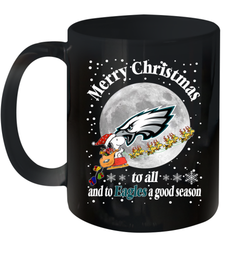 Philadelphia Eagles Merry Christmas To All And To Eagles A Good Season NFL Football Sports Ceramic Mug 11oz