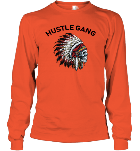 Hustle Gang jck5 hustle gang youth long sleeve 50 front orange