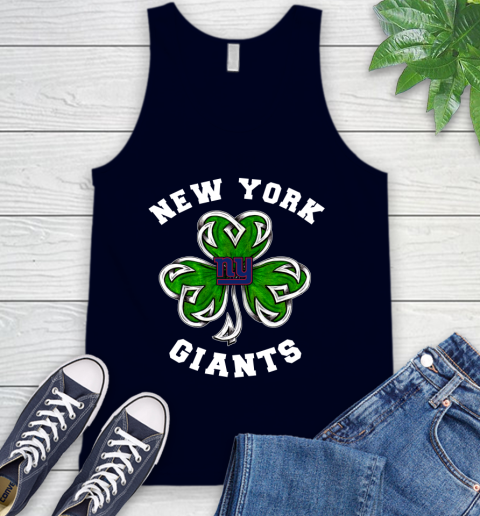NFL New York Giants Three Leaf Clover St Patrick's Day Football Sports Tank Top 2