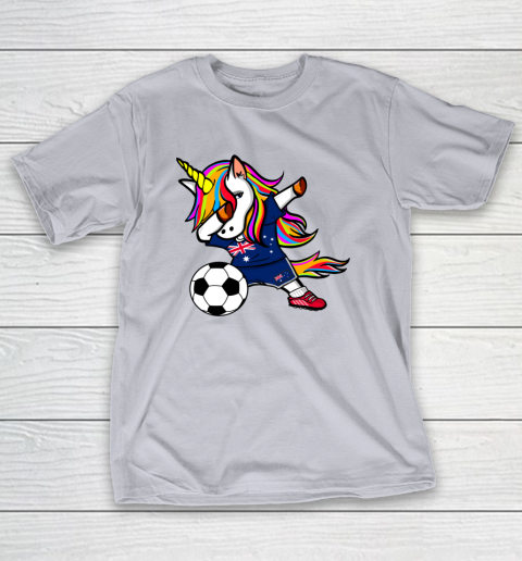 Dabbing Unicorn Australia Football Australian Flag Soccer T-Shirt 6