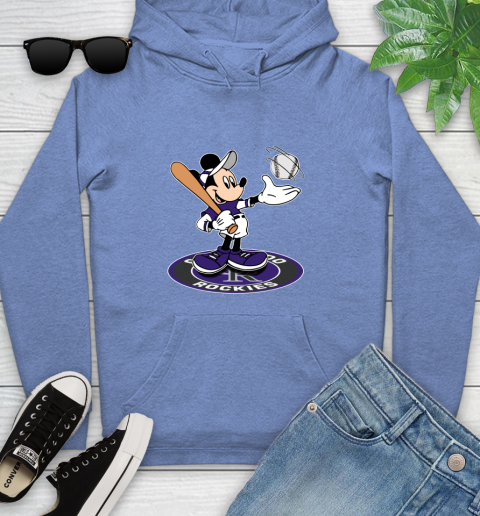MLB Baseball Colorado Rockies Cheerful Mickey Disney Shirt Youth Hoodie 12 MLB Baseball Colorado Rockies Cheerful Mickey Disney Shirt Youth Hoodie - Image 12