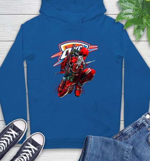 NBA Deadpool Marvel Comics Sports Basketball Oklahoma City Thunder Hoodie 9