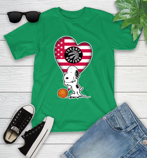 Toronto Raptors NBA Basketball The Peanuts Movie Adorable Snoopy Youth T-Shirt 6