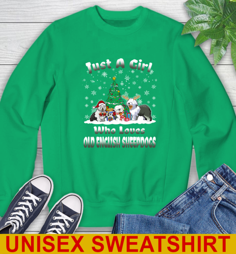 Christmas Just a girl who love old english sheepdogs dog pet lover 173