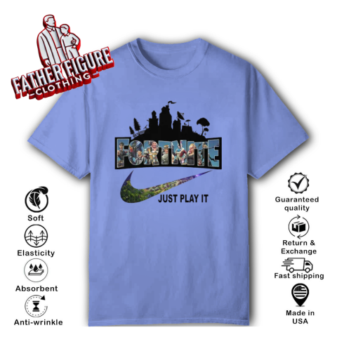 Fortnite Battle Royale x Nike Just Play It Logo T Shirt Father Figure Clothing
