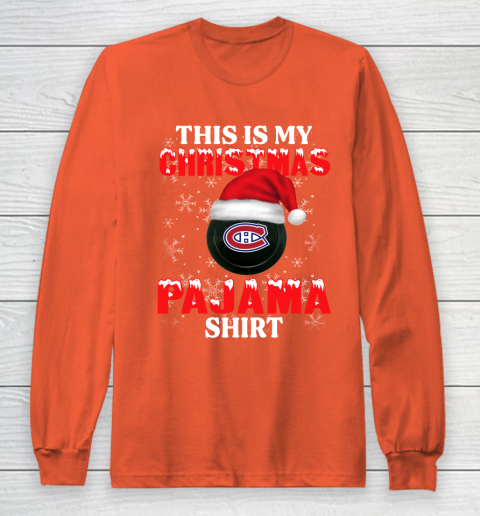 Montreal Canadiens This Is My Christmas Pajama Shirt NHL Long Sleeve T-Shirt 3