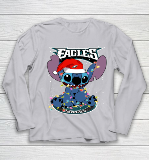 Philadelphia Eagles NFL Football noel stitch Christmas Youth Long Sleeve 3