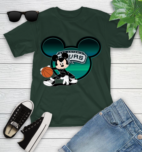 NBA San Antonio Spurs Mickey Mouse Disney Basketball Youth T-Shirt 5