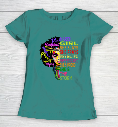 Womens March Birthday Girl Queens Are Born In March Shirt For Women T-Shirt Womens March Birthday Girl Queens Are Born In March Shirt For Women T-Shirt