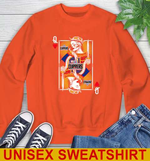 NBA Basketball LA Clippers The Queen Of Hearts Card Shirt Sweatshirt 3