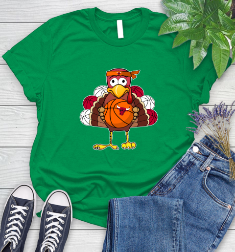 Chicago Bulls Turkey thanksgiving day Women's T-Shirt 6