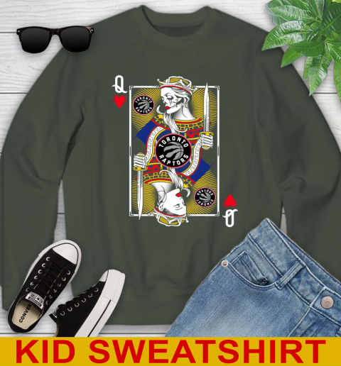 NBA Basketball Toronto Raptors The Queen Of Hearts Card Shirt Youth Sweatshirt 8