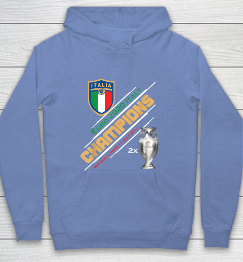 Italy Champions 2020 Euro Forza Azzurri Italia Football Youth Hoodie 8