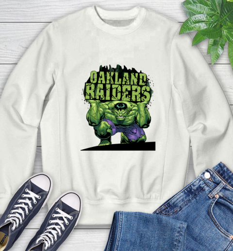 Oakland Raiders NFL Football Incredible Hulk Marvel Avengers Sports Sweatshirt