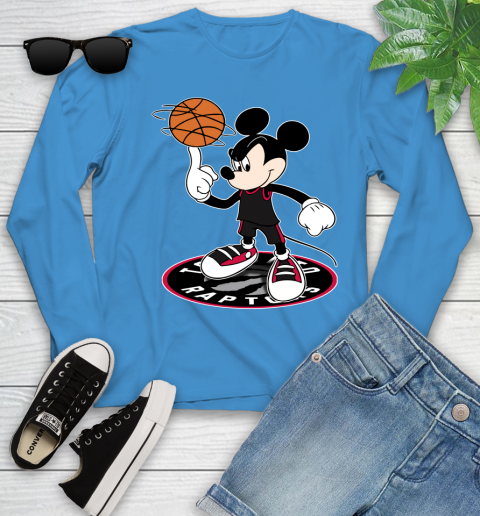 NBA Basketball Toronto Raptors Cheerful Mickey Disney Shirt not broken the mould Youth Long Sleeve 7