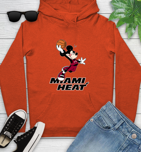 NBA Basketball Miami Heat Cheerful Mickey Mouse Shirt Youth Hoodie 5