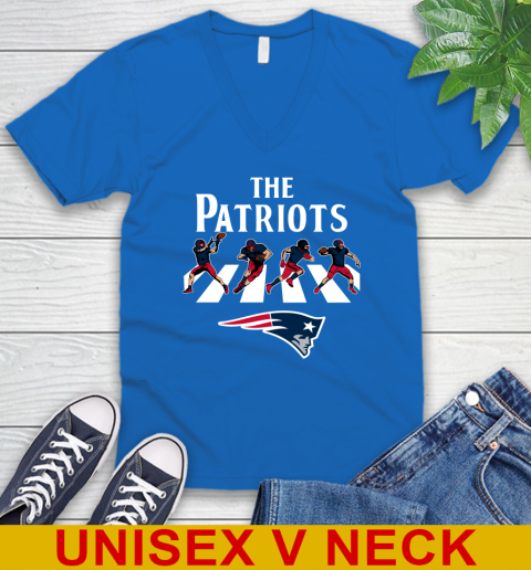 NFL Football New England Patriots The Beatles Rock Band Shirt V-Neck T-Shirt 5