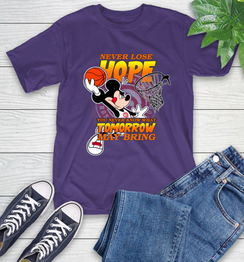 Atlanta Hawks NBA Basketball Mickey Disney Never Lose Hope T-Shirt 5