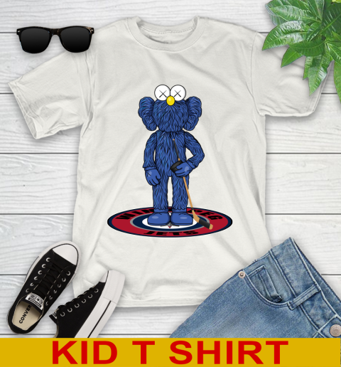 NHL Hockey Winnipeg Jets Kaws Bff Blue Figure Shirt Youth T-Shirt
