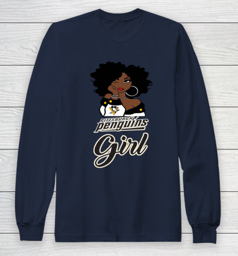 Pittsburgh Penguins Girl NHL Long Sleeve T-Shirt 4