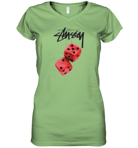 Stussy Cherry Shirt For Men Women Women's V-Neck T-Shirt