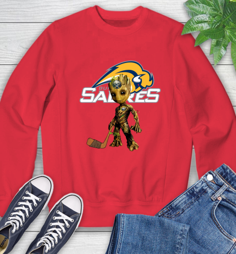 Buffalo Sabres NHL Hockey Groot Marvel Guardians Of The Galaxy Sweatshirt 10