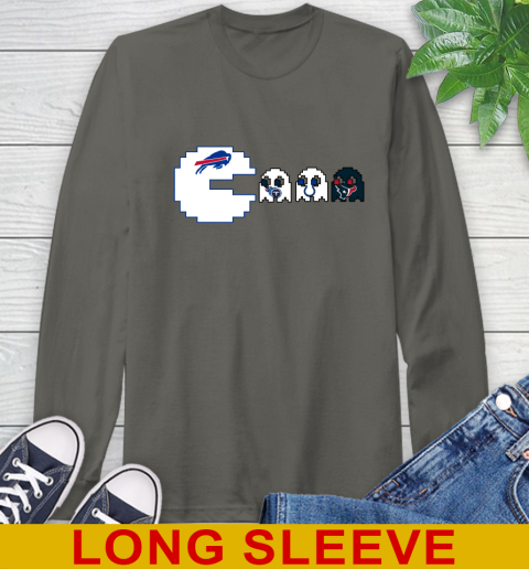Buffalo Bills NFL Football Pac Man Champion Long Sleeve T-Shirt 8