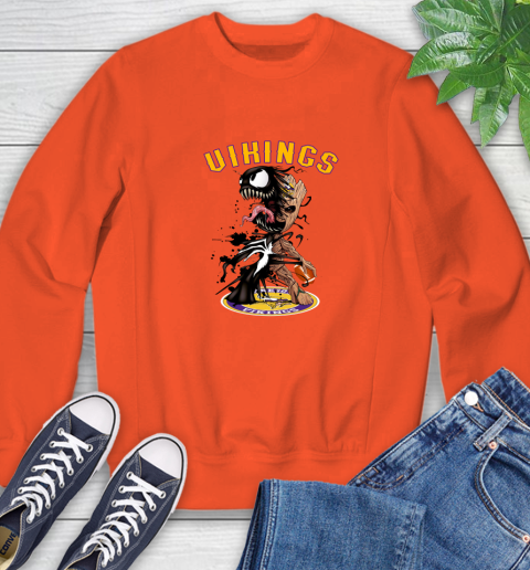 NFL Minnesota Vikings Football Venom Groot Guardians Of The Galaxy Sweatshirt 4