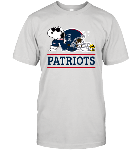 The New England Patriots Joe Cool And Woodstock Snoopy Mashup Unisex Jersey Tee