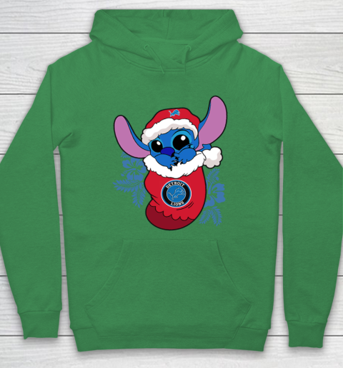 Detroit Lions Christmas Stitch In The Sock Funny Disney NFL Hoodie 8