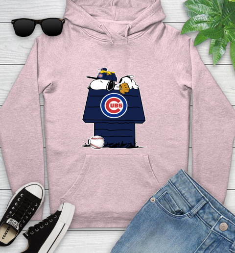 MLB Chicago Cubs Snoopy Woodstock The Peanuts Movie Baseball T Shirt Youth Hoodie 10